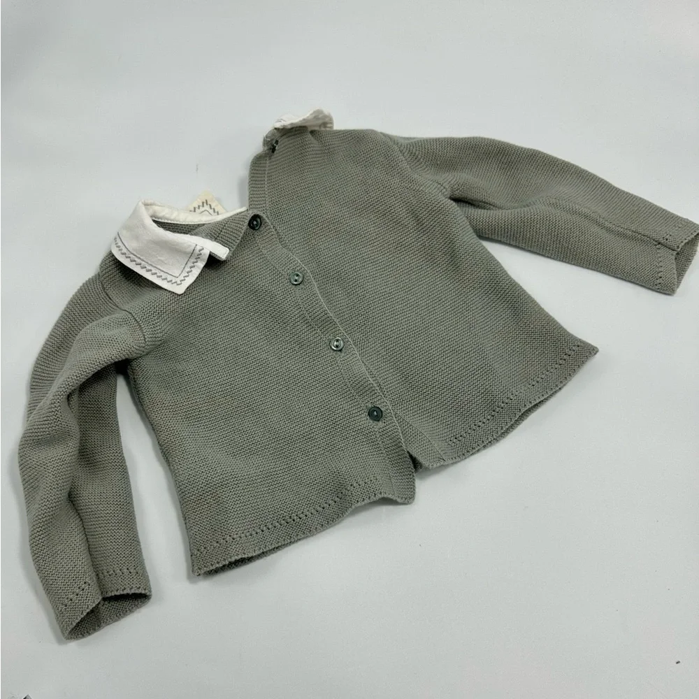 Dr.Kid newborn grey collared 2 piece set size 9M